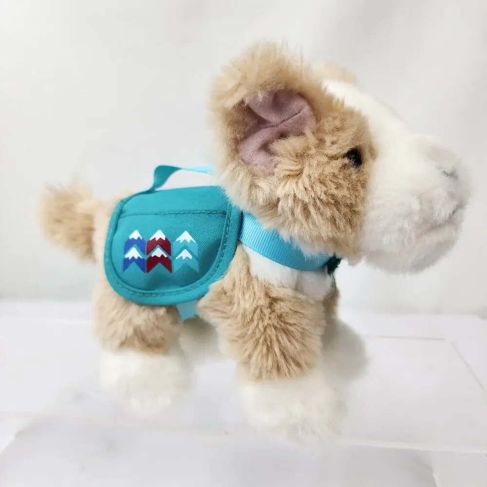 2022 American Girl Accessory Corinne's Plush Dog with Backpack 7.5
